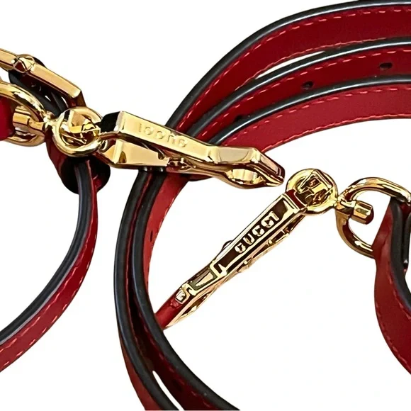 Gucci Red Leather Shoulder Bag Strap $450.00 - Picture 2 of 9